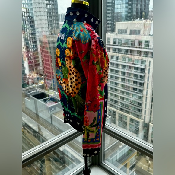 🆕 FARM Rio 🧿 NWT Jacqueta "Divertidamente Azul" - Women's Training Jacket Sz S - Picture 8 of 16